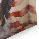 Soaring Eagle & USA Flag - American Flag Wall Art
