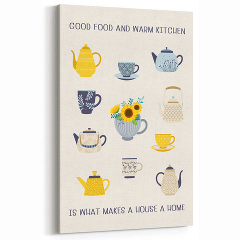 Cozy Teapot & Kitchen Art - Kitchen Wall Art for Warm Homes