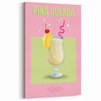 Pina Colada Cocktail Art - Beverage Wall Art for Bar Decor