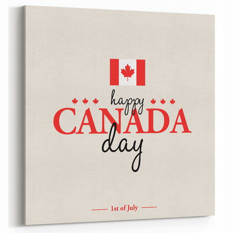 Happy Canada Day Wall Art - Canadian Flag Wall Art & Maple Leaf Wall Art