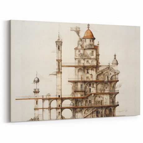 Architectural Wall Art - Vintage Architecture Prints - Historic Building Art