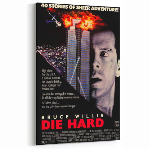 Retro Wall Art - Die Hard Vintage Action Movie Poster