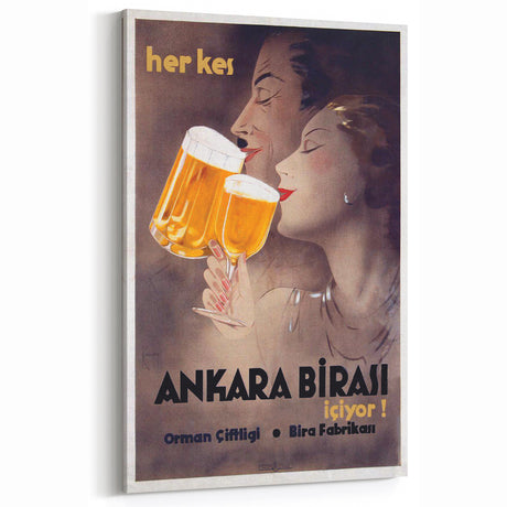Ankara Birası Vintage Poster: Retro Beer Advertisement Print