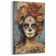 Romantic Sugar Skull Woman – Día de los Muertos Wall Art