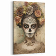 Regal Sugar Skull Woman – Día de los Muertos Wall Art