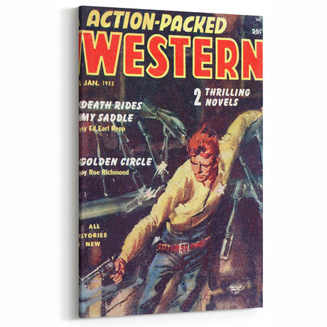 Western Vintage Magazine Cover Art - Retro Wall Decor Print
