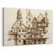 Architectural Wall Art - Vintage Building Illustration