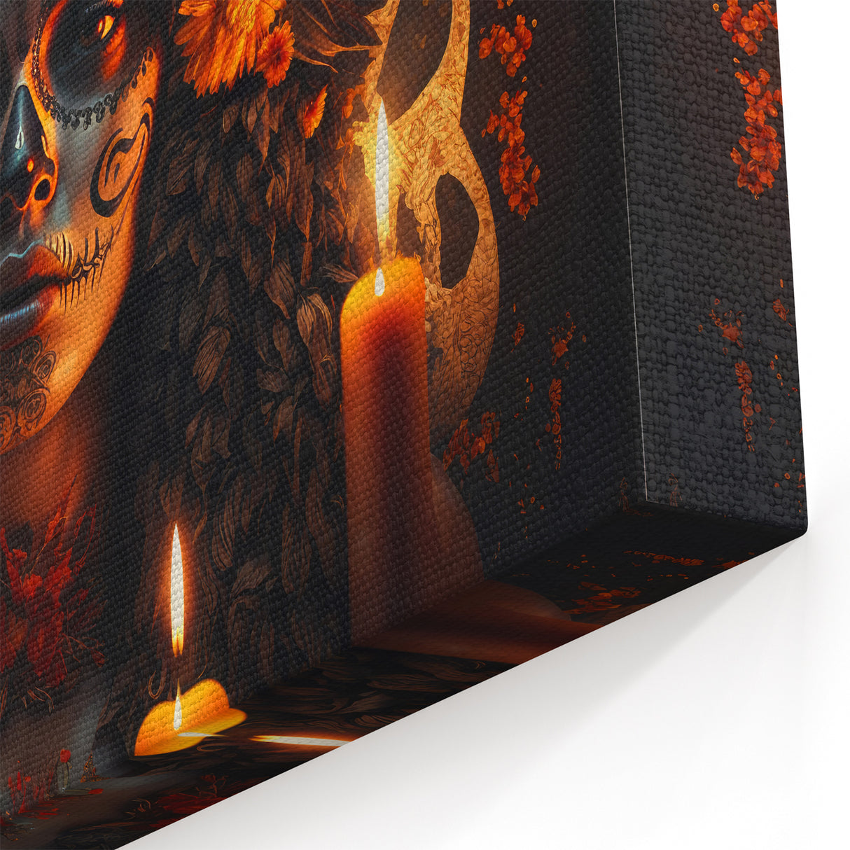 Candlelit Catrina Portrait – Día de los Muertos Wall Art