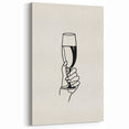 Minimalist Champagne Toast - New Year’s Eve Wall Art Print
