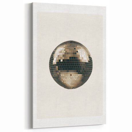 Golden Disco Ball Celebration - New Year's Eve Wall Art Print