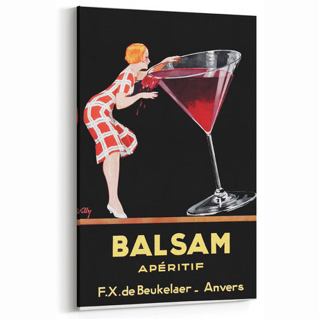 Vintage Balsam Apéritif Poster - Retro Liquor Advertising Art