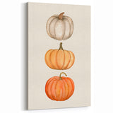 Stacked Pumpkins Halloween Canvas Art - Spooky Wall Decorations