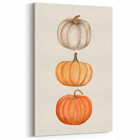 Stacked Pumpkins Halloween Canvas Art - Spooky Wall Decorations