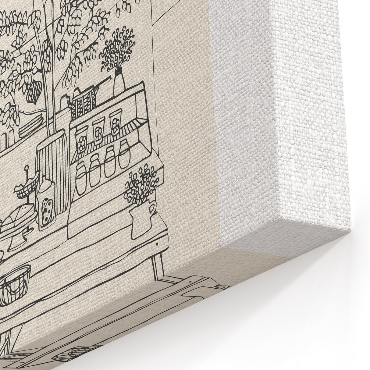 Le Café Coffee Shop Illustration - Coffee Wall Art for Kitchen