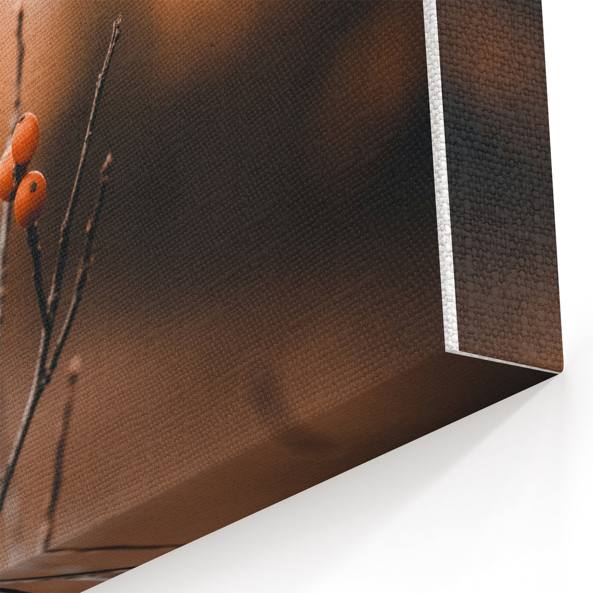 Minimalist Fall Wall Art – Autumn Berries Canvas Print