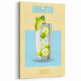 Mojito Cocktail Recipe - Bar Wall Art for Kitchen & Lounge