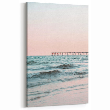Tranquil Ocean Pier - Summer Wall Art, Coastal Landscape Print