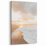 Golden Sunset Beach - Summer Wall Art, Coastal Landscape Print