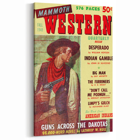 Vintage Western Magazine Cover Art – Retro Wild West Decor
