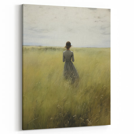 Serene Vintage Landscape Portrait – Antique Canvas & Prints