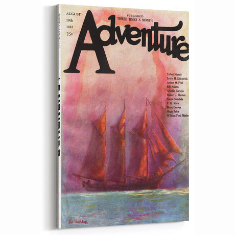 Vintage Adventure Magazine Cover Art – Classic Retro Wall Decor