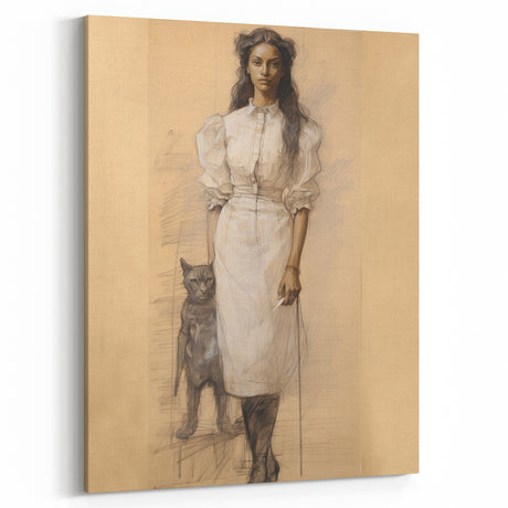 Elegant Vintage Portrait Art - Classic Timeless Wall Decor