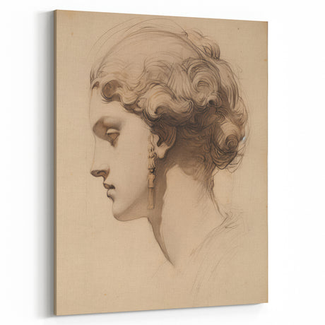 Vintage Portrait Art – Elegant Antique Sketch Wall Decor