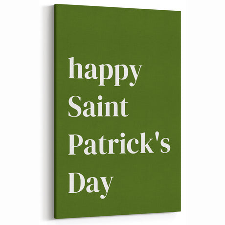 Happy St. Patrick's Day Wall Art – Irish Shamrock Decor Print