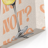 Wine Not Fun Wine Art - Beverage Wall Art for Kitchen & Bar