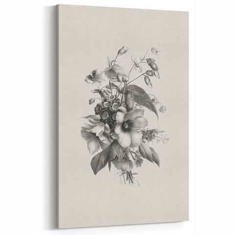 Vintage Botanical Art Print – Elegant Flower Illustration Art