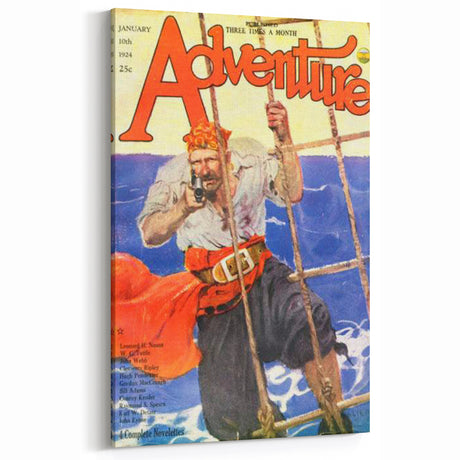 Vintage Adventure Magazine Cover Art – Classic Retro Wall Decor
