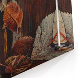 Frosted Autumn Leaves – Fall Wall Art for Rustic Seasonal Decor