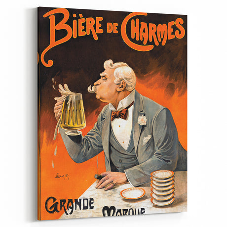 Vintage Bière de Charmes Advertising Poster - Retro Wall Art Decor