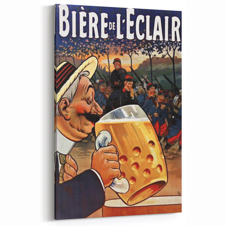 Vintage Advertising Poster: Biere de l'Eclair Retro Wall Art