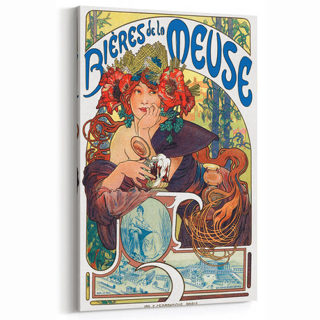 Vintage Advertising Poster: Bières de la Meuse Retro Wall Art