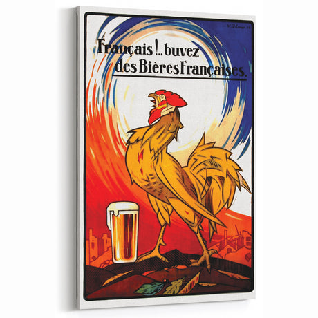 Vintage Advertising Poster: Français Buvez des Bières Françaises