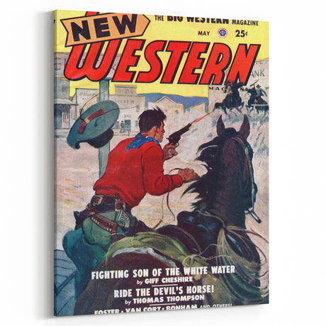Vintage Magazine Cover Art – New Western Retro Print