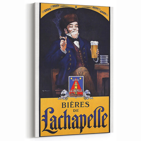 Vintage Advertising Poster: Bières de La Chapelle Retro Wall Art