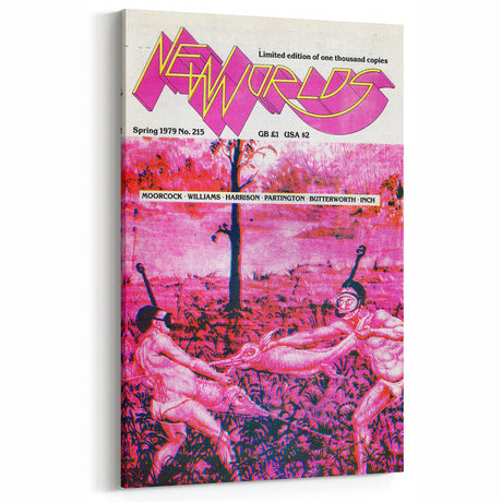 Vintage Magazine Cover Art – New Worlds Retro Print