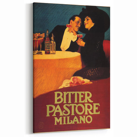 Vintage Advertising Poster: Bitter Pastore Milano Retro Wall Art