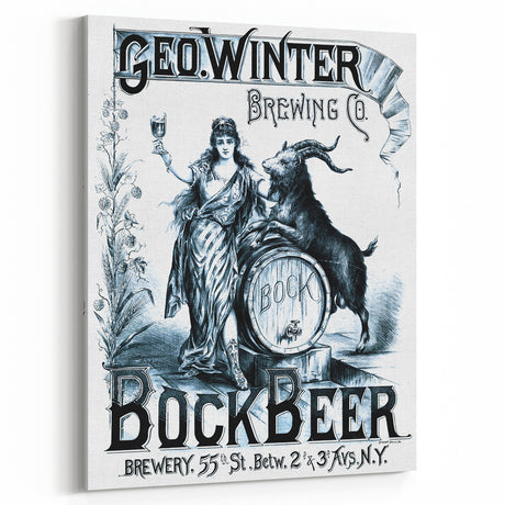 Vintage Advertising Poster: Geo. Winter Bock Beer Retro Wall Art