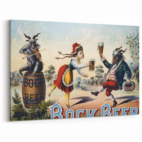 Vintage Advertising Poster: Bock Beer Retro Wall Art