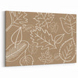 Minimalist Fall Leaf Pattern - Autumn Wall Art and Modern Print