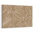 Minimalist Fall Leaf Pattern - Autumn Wall Art and Modern Print