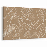 Minimalist Fall Leaf Pattern - Autumn Wall Art and Modern Print