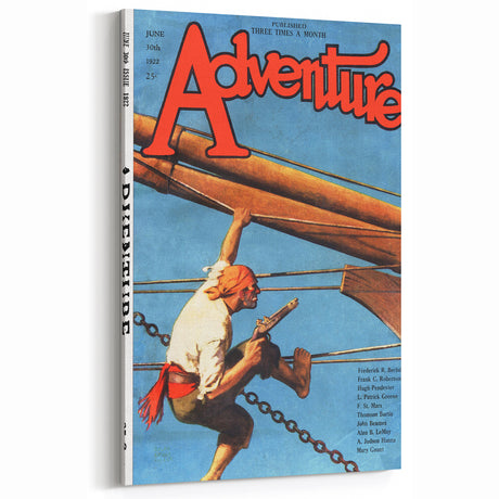 Adventure Vintage Magazine Cover Art Classic Wall Decor