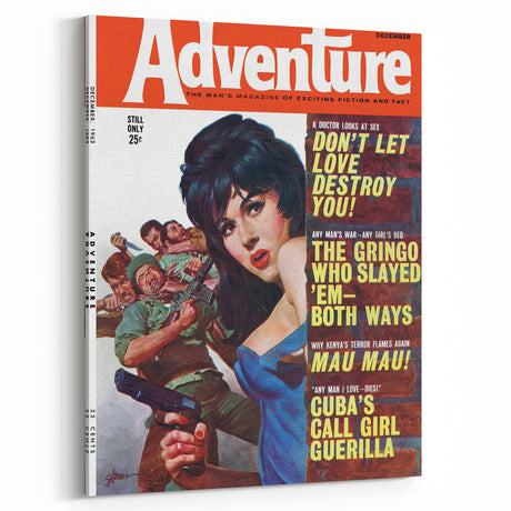 Adventure Vintage Magazine Cover Art Classic Retro Wall Decor