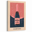 Elegant Champagne Bottle Art – Luxury Bar & Beverage Wall Decor