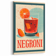 Negroni Cocktail Wall Art – Vintage Bar & Beverage Art Print
