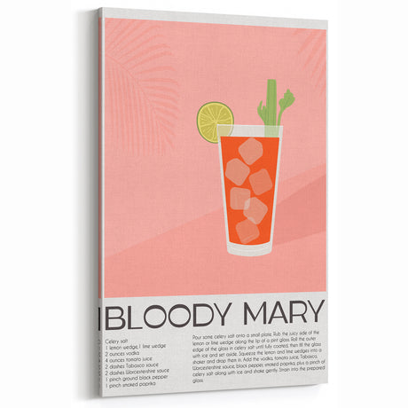 Bloody Mary Cocktail – Trendy Cocktail Wall Art for Bar & Kitchen